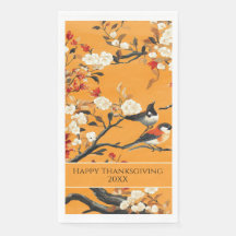 Elegant Fall Chinoiserie Paper Plate