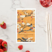 Elegant Fall Chinoiserie Paper Plate Servet (Insitu)