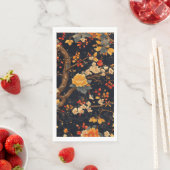 Elegant Fall Chinoiserie Paper Plate Servet (Insitu)
