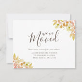 Elegant Fall Colors Eucalyptus Moving Announance (Voorkant)