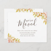 Elegant Fall Colors Eucalyptus Moving Announance (Voorkant / Achterkant)