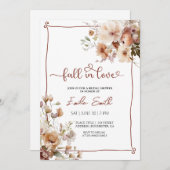 Elegant Fall Floral Autumn Bridal shower Kaart (Voorkant / Achterkant)