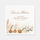 Elegant Fall Floral Bridal Shower Servet (Voorkant)