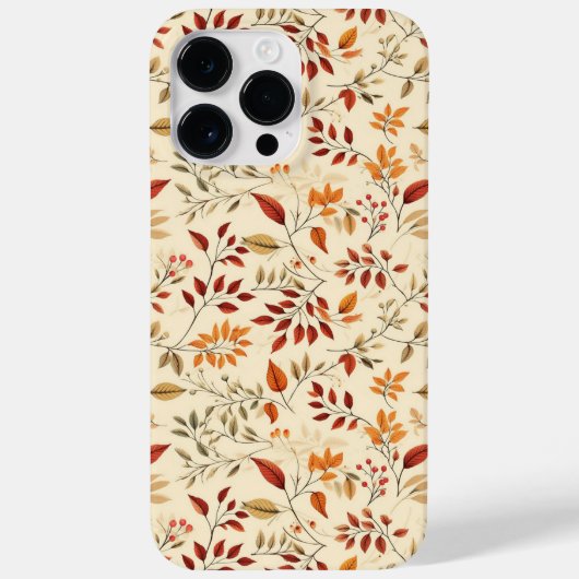 Elegant Fall Floral Pattern Case-Mate iPhone Case (Achterkant)