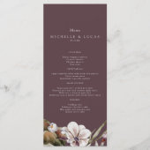 Elegant Fall Floral Wedding Menu (Voorkant)