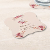 Elegant Fall In Love Boho Bridal Shower Kartonnen Onderzetters (Gekanteld)