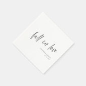 Elegant Fall in Love Script Minimalist Wedding Servet (Hoek)