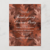 Elegant Fall laat Thanksgiving Dinner Party Uitnodiging Briefkaart (Voorkant)