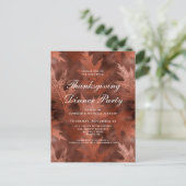Elegant Fall laat Thanksgiving Dinner Party Uitnodiging Briefkaart (Staand voorkant)
