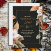 Elegant Fall laat zwarte vriendschappelijke feeste Kaart