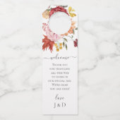 Elegant Fall Leaves Autumn Wedding Flessenhanger (Voorkant)