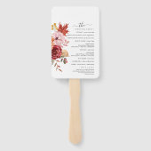 Elegant Fall Leaves Autumn Wedding  Handwaaier (Achterkant)
