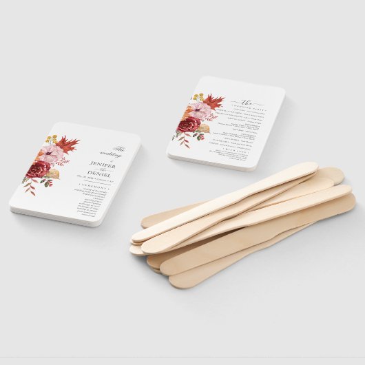 Elegant Fall Leaves Autumn Wedding  Handwaaier (Niet-gemonteerd)