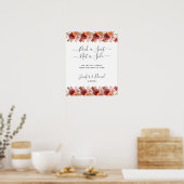 Elegant Fall Leaves Autumn Wedding  Poster (Keuken)