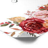 Elegant Fall Leaves Autumn Wedding  Poster (Hoek)