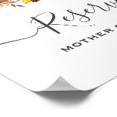 Elegant Fall Leaves Autumn Wedding Reserved Sign Poster (Hoek)