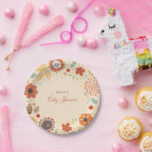 Elegant Fall Leaves Baby shower Papieren Bordje (Feest)