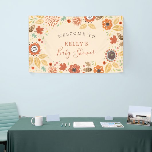Elegant Fall Leaves Baby shower Spandoek (Beurs)