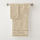 Elegant Fall Leaves | Custom Minimalist Farmhouse Bad Handdoek (Insitu)