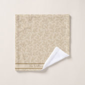 Elegant Fall Leaves | Custom Minimalist Farmhouse Bad Handdoek (Wasdoekje)