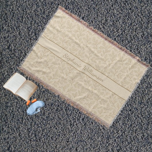 Elegant Fall Leaves | Custom Minimalist Farmhouse Deken