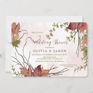 Elegant Fall Leaves Invitations Kaart