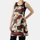 Elegant Fall Leaves Schort met aangepaste naam (Insitu)