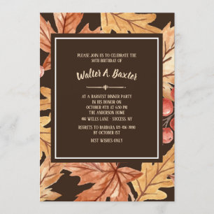 Elegant Fall Leaves Uitnodiging