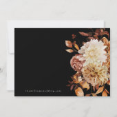 Elegant Fall Leaves Wedding Save The Date (Achterkant)