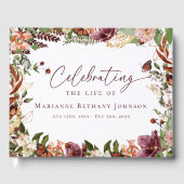 Elegant Fall Memorial Celebration of Life Gastenboek (Voorkant)