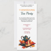 Elegant Fall Tea Party Invitation Kaart (Voorkant)
