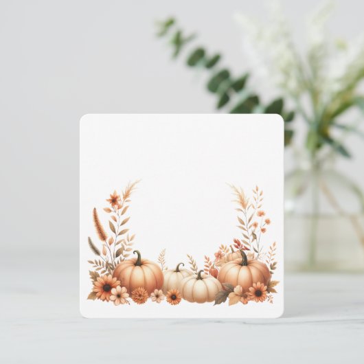 Elegant fall watercolor illustration kaart (Staand voorkant)