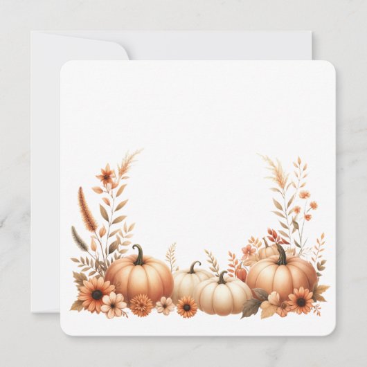 Elegant fall watercolor illustration kaart (Voorkant)