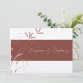 Elegant Fall Wedding Invitations Kaart (Staand voorkant)