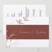 Elegant Fall Wedding Invitations Kaart (Voorkant / Achterkant)