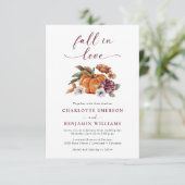 Elegant Fall Wedding Kaart (Staand voorkant)