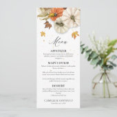 Elegant Fall Wedding Menu Kaart (Staand voorkant)