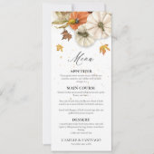 Elegant Fall Wedding Menu Kaart (Voorkant)
