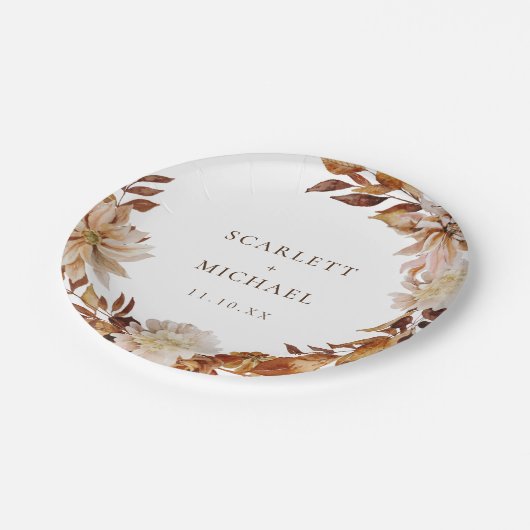 Elegant Fall Wedding Papieren Bordje (Gekanteld)