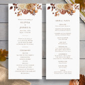 Elegant Fall Wedding Programmakaart