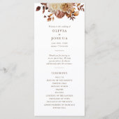 Elegant Fall Wedding Programmakaart (Voorkant)