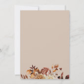 Elegant Fall Wedding Rehearsal Dinner Kaart (Achterkant)