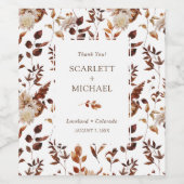 Elegant Fall Wedding Wijn Etiket (Enkel label)