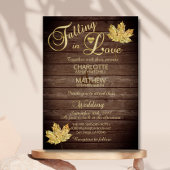 Elegant FALLING in LOVE Rustic Country Wedding Kaart