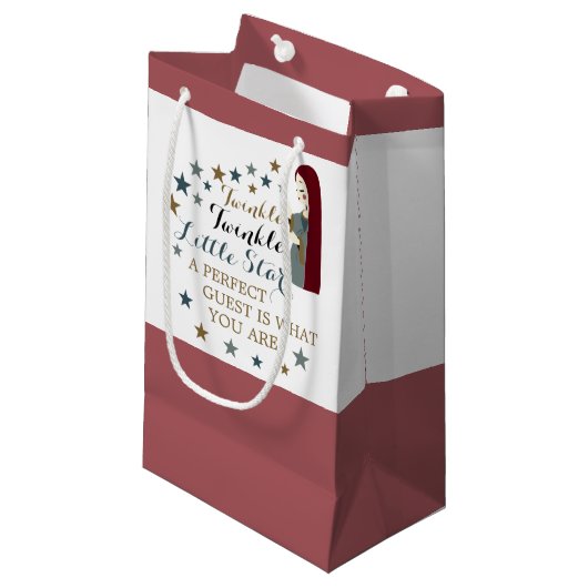 Elegant Falling Stars, Baby shower Favor Klein Cadeauzakje (Voorkant Gekanteld)