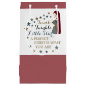 Elegant Falling Stars, Baby shower Favor Klein Cadeauzakje (Voorkant)