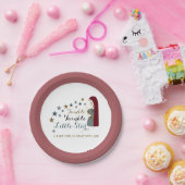 Elegant Falling Stars, Baby shower Papieren Bordje (Feest)