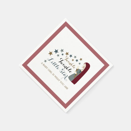 Elegant Falling Stars, Baby shower Servet (Hoek)