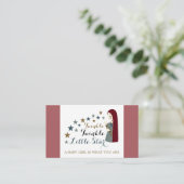 Elegant Falling Stars, Baby shower Ticket Informatiekaartje (Staand voorkant)