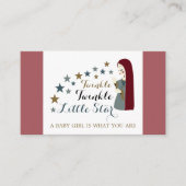 Elegant Falling Stars, Baby shower Ticket Informatiekaartje (Voorkant)
